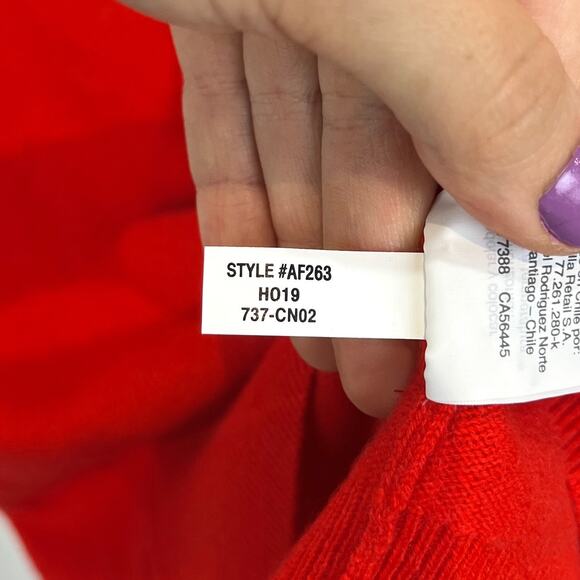 J.Crew Long Sleeve Everyday Cashmere Crewneck Dress AF263 Red Orange 2XS XXS - Picture 9 of 11